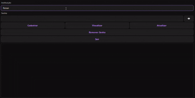 Cadastro de Senha Criptografada